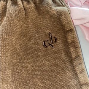 CSB mocha sweat pants with drawstring NWOT